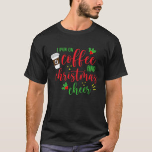 T-shirt Je Cours Sur Le Café Et La Soirée De Noël En Disan