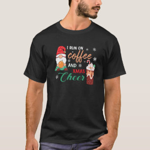 T-shirt Je Cours Sur Le Café Et Noël Soirée Drôle Christma