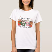 T-shirt Je cours sur le café Noël Soir drôle Noël (Devant)