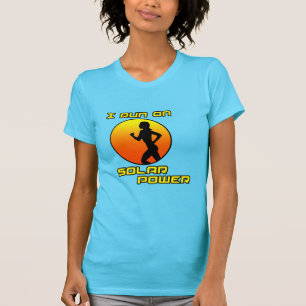 T-shirt Je cours sur l'énergie solaire