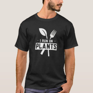 T-shirt Je Cours Sur Plante Végétarien Légume Végétaux Gar