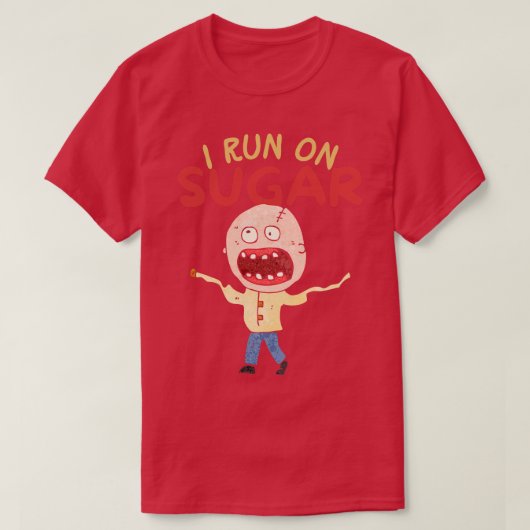 T-shirt Je Cours Sur Sugar 2 (Design devant)