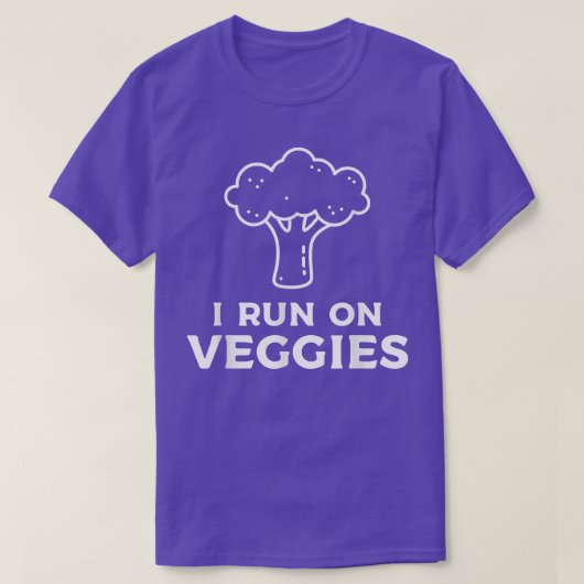 T-shirt Je Cours Sur Végétarien Légume Végétarien (Design devant)