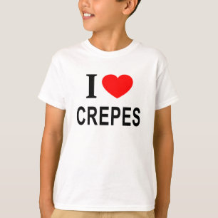 T-shirt Je ❤️ CRÊPES J'AIME CRÊPES J'AIME CRÊPES