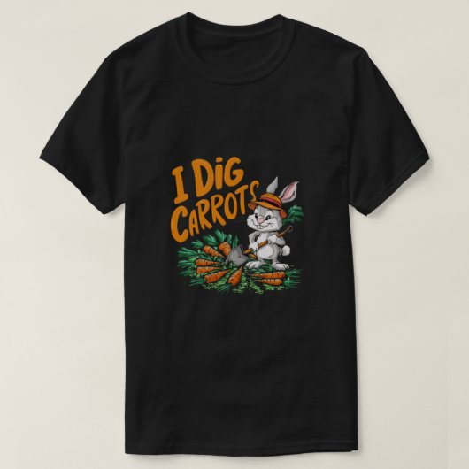 T-shirt Je creuse des carottes (Design devant)