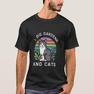 T-shirt Je creuse les jardins et les chats Chats mignons j