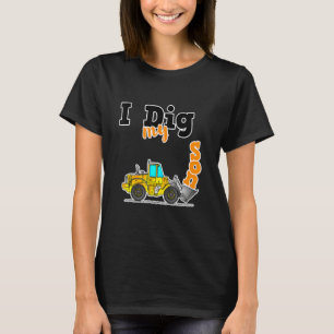 T-shirt Je creuse mon fils être un chargeur de constructio