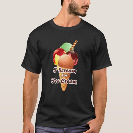 T-shirt Je Crie Pour Ice Cream Team For Summer (Devant)