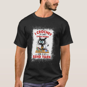 T-shirt Je Crochet donc je ne choque pas les gens Chat noi
