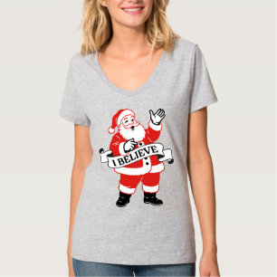 T-shirt Je crois au Père Noël - Art vintage