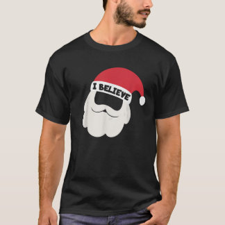 T-shirt Je crois au Père Noël Barbe Famille Noël Pyjama Je