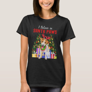 T-shirt Je crois au Père Noël Paws Jack Russell Noël mign