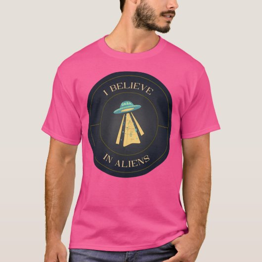 T-shirt Je Crois Aux Aliens De La Soucoupe Volante (Devant)