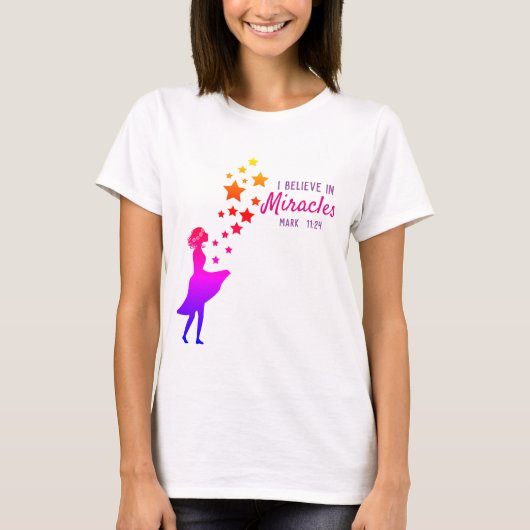 T-shirt Je crois aux miracles (Devant)