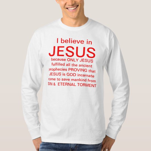T-shirt Je crois en Jésus (Devant)