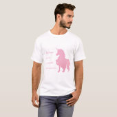 T-shirt Je crois en la licorne rose invisible. (Devant entier)