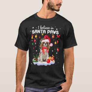T-shirt Je Crois En Père Noël Paws Cavalier King Charles S