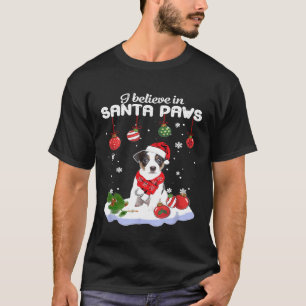 T-shirt Je crois en Santa paws Jack Russell Terrier Cadeau