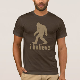 T-shirt je crois - la silhouette bronzage (distrssed)