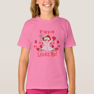 T-shirt Je de l'amour de papa poupée de chiffon