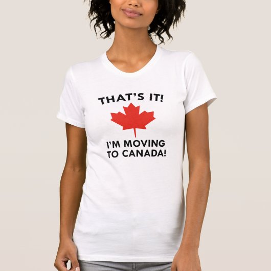 T-shirt Je déménage au Canada (Devant)