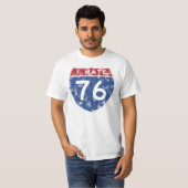 T-shirt Je déteste 76 (Devant entier)