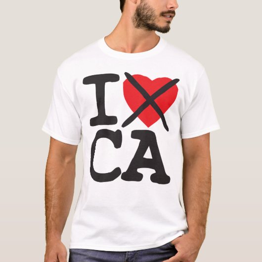 T-shirt Je déteste CA - la Californie (Devant)