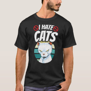 T-shirt Je déteste Chats Animal Dit Chien Chien Chien Chie