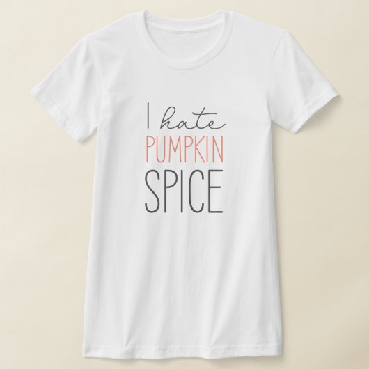 T-shirt Je déteste Citrouille épice drôle automne (Poser)