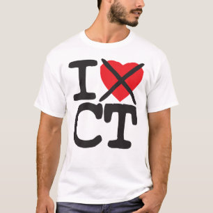 T-shirt Je déteste CT - le Connecticut
