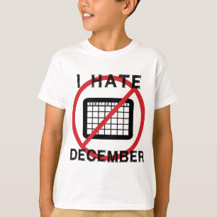 T-shirt Je déteste décembre