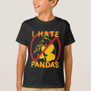 T-shirt Je déteste des pandas