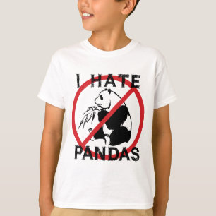 T-shirt Je déteste des pandas