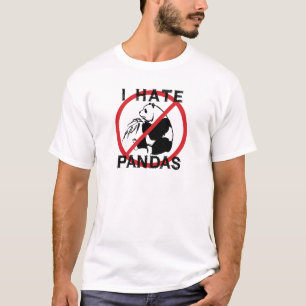 T-shirt Je déteste des pandas