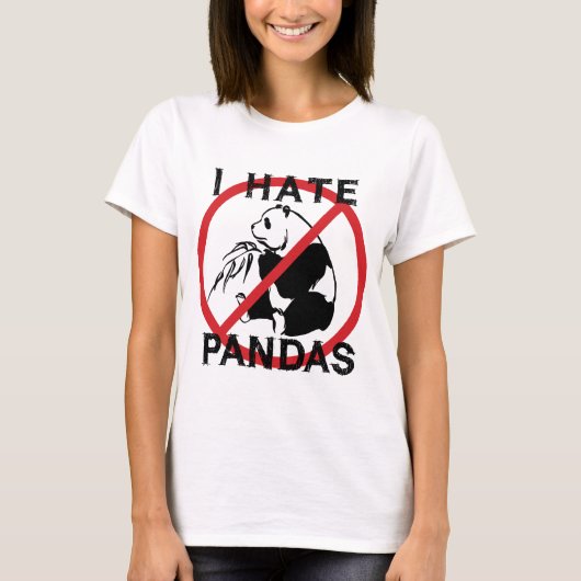 T-shirt Je déteste des pandas (Devant)