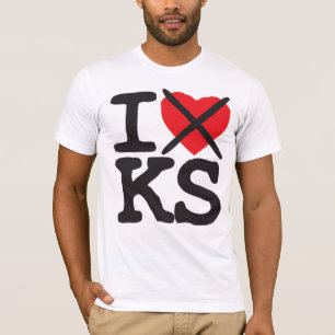 T-shirt Je déteste KS - le Kansas