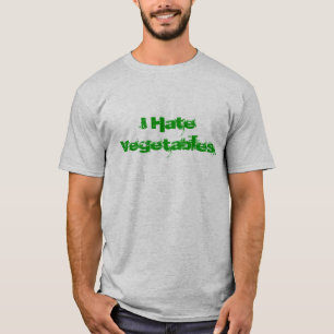 T-shirt Je déteste la chemise de légumes