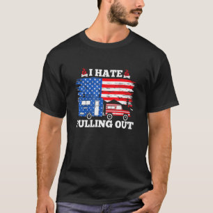 T-shirt Je Déteste Le Drapeau Américain Pour Camper