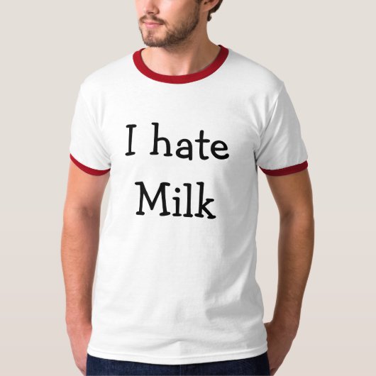 T-shirt Je déteste le lait (Devant)