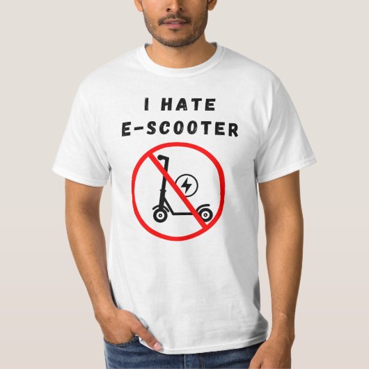 T-shirt Je déteste le scooter électronique (Devant)