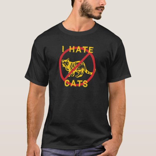 T-shirt Je déteste les chats (Devant)