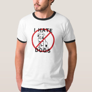 T-shirt Je déteste les chiens