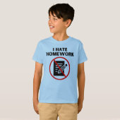 T-shirt Je déteste les devoirs (Devant entier)