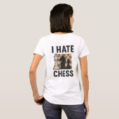 T-shirt Je déteste les échecs (Dos entier)