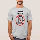 T-shirt Je déteste les factures (Devant)