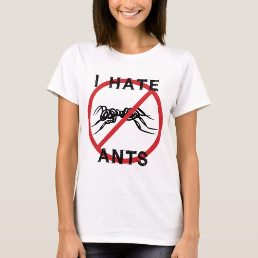T-shirt Je déteste les fourmis (Devant)