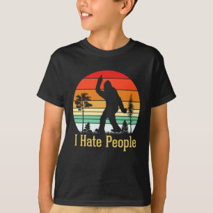 T-shirt Je déteste les gens   Bigfoot Retro