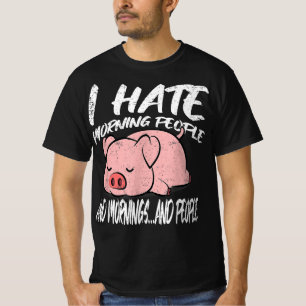 T-shirt Je déteste les gens du matin Animal azy