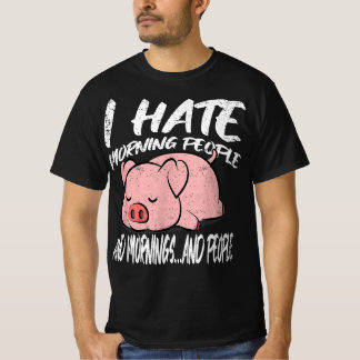 T-shirt Je déteste les gens du matin | Animal azy