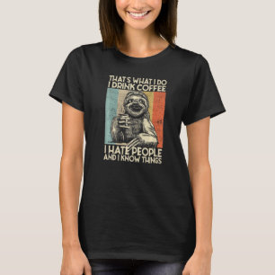 T-shirt Je déteste les gens du matin et les matins et les